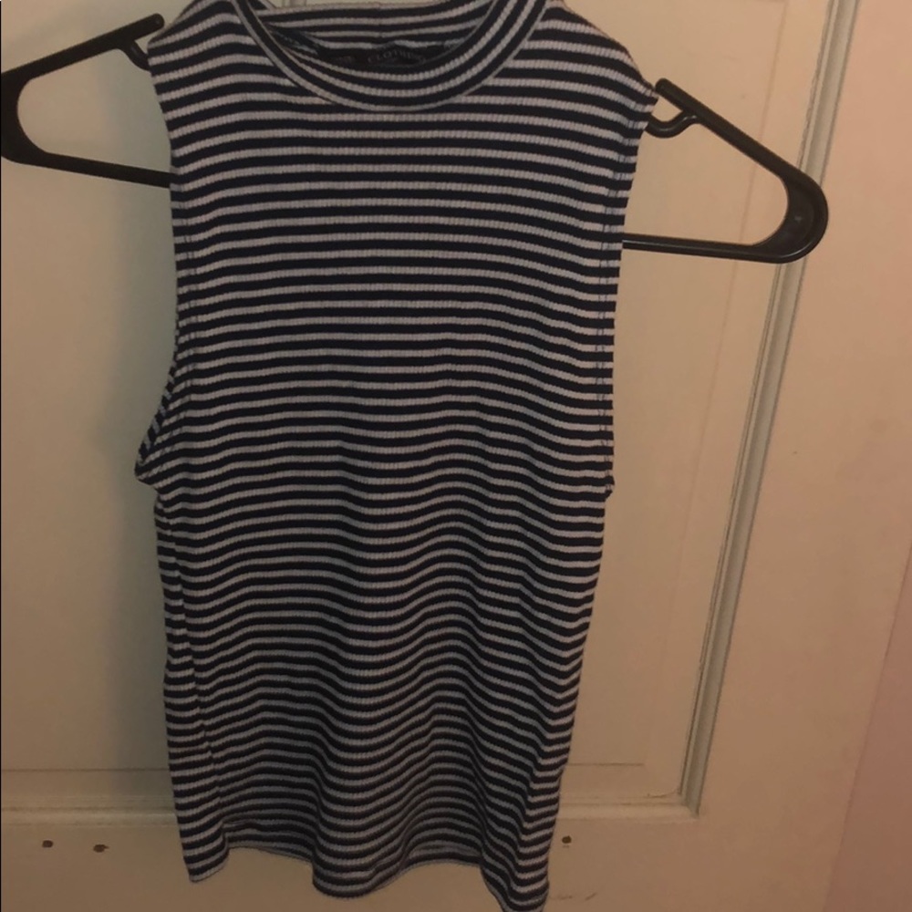 Tank top - blue and white - fitted